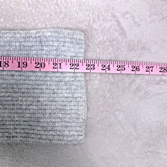 Madewell Sweater Womens XS Gray Bell Sleeve Pullover Merino Wool Blend Crew - Picture 10 of 10